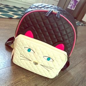 Betsey Johnson backpack. Leather.